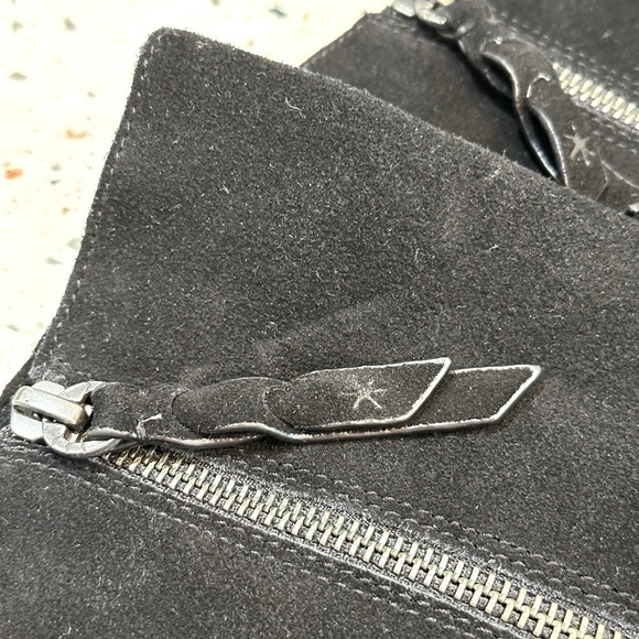 Splendid Black Suede‎ Leather Knee High Tall Boots - Picture 11 of 14